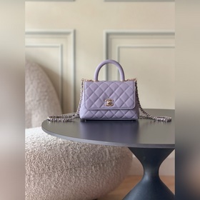 CHANEL新品26c COCOHANDLE 小號手提COCO 紫色 專櫃貨售
