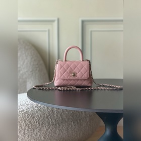 CHANEL新品26C COCOHANDLE mini 手提COCO 深粉 專櫃