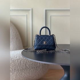 CHANEL新品26C COCOHANDLE mini 手提COCO 寶藍 專櫃