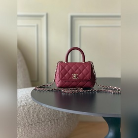 CHANEL新品26C COCOHANDLE mini 手提COCO 棗紅 專櫃