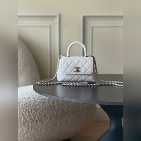 CHANEL新品26C COCOHANDLE mini 手提COCO 白色 專櫃