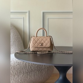 CHANEL新品26C COCOHANDLE mini 手提COCO 杏色 專櫃