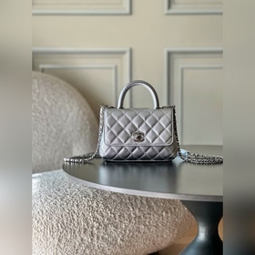 CHANEL新品26c COCOHANDLE 小號手提COCO 銀色 專櫃貨售