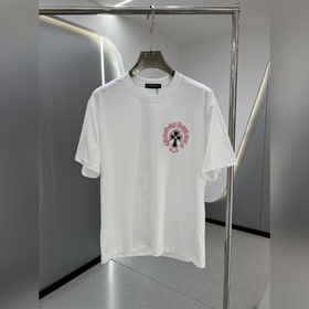 克羅心2026ss新工藝logo純棉質闊版圓領男士短袖T恤，新季新推系列将标識巧