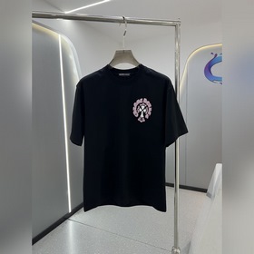 克羅心2026ss新工藝logo純棉質闊版圓領男士短袖T恤，新季新推系列将标識巧