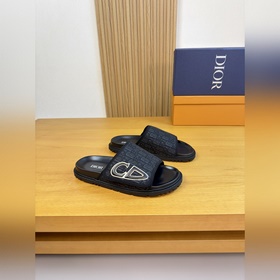 [Dior]迪奧 -高端品質 原單·休閑涼拖鞋 -鞋面：進口 品牌圖騰布匹.車縫