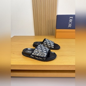 [Dior]迪奧 -高端品質 原單·休閑涼拖鞋 -鞋面：進口 品牌圖騰布匹.車縫