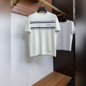 迪奧 2026新款男士高端簡約圓領針織短袖T恤衫，香港洋行渠道貨，純正血統品質，