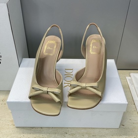 迪奧 Dior 2026早春走秀新款系列蝴蝶結果凍色女鞋 CD字母logo弧形鞋