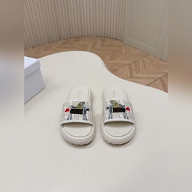 Dior迪奧2026ss夏季新款仙女刺繡拖鞋 1：1原版複刻 市面上最高版本
