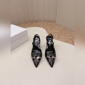 Dior 迪奧 海盜爺系列蝴蝶結高跟涼鞋拖鞋 楦型百搭瘦腳yyds.造型立體飽滿