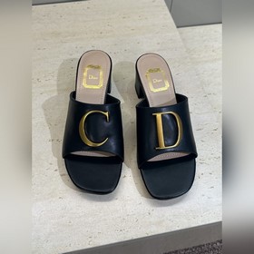 迪奧 Dior 2026 早春新款C est 拼色一字拖女鞋 CD字母logo金
