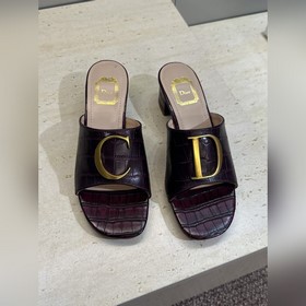 迪奧 Dior 2026 早春新款C est 拼色一字拖女鞋 CD字母logo金