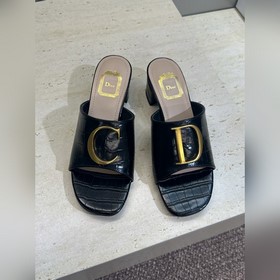 迪奧 Dior 2026 早春新款C est 拼色一字拖女鞋 CD字母logo金