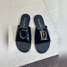 迪奧 Dior 2026 早春新款C est 拼色一字拖女鞋 CD字母logo金