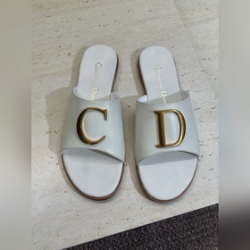 迪奧 Dior 2026 早春新款C est 拼色一字拖女鞋 CD字母logo金