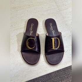 迪奧 Dior 2026 早春新款C est 拼色一字拖女鞋 CD字母logo金