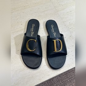 迪奧 Dior 2026 早春新款C est 拼色一字拖女鞋 CD字母logo金