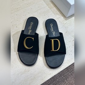 迪奧 Dior 2026 早春新款C est 拼色一字拖女鞋 CD字母logo金