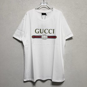 gucci腰帶字母印花圓領短袖