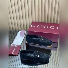 2026早秋 Gucci Jordaan系列 新品5D立體鹿皮迷你雙GG壓紋單鞋