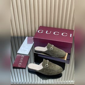 2026早秋 Gucci Jordaan系列 新品5D立體鹿皮迷你雙GG壓紋單鞋