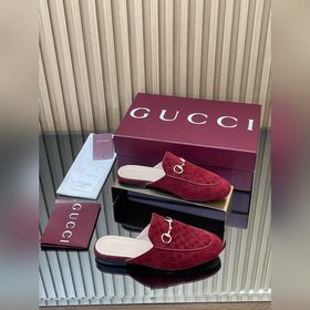 2026早秋 Gucci Jordaan系列 新品5D立體鹿皮迷你雙GG壓紋單鞋