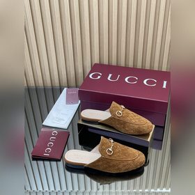 5D立體雙GG壓紋單鞋 樂福拖鞋 代購級别！Gucci 樂福鞋 拖鞋 上腳特