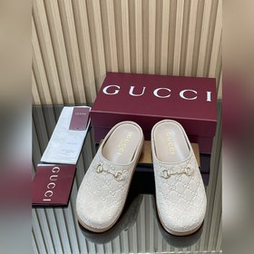 2026古奇 春秋 進口迷你G G壓紋新品GuCci穆勒鞋 莫卡辛包頭拖鞋 官