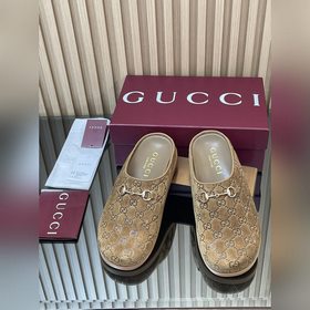 2026古奇 春秋 進口迷你G G壓紋新品GuCci穆勒鞋 莫卡辛包頭拖鞋 官