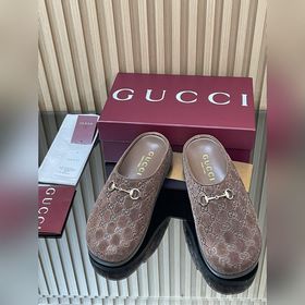 2026古奇 春秋 進口迷你G G壓紋新品GuCci穆勒鞋 莫卡辛包頭拖鞋 官