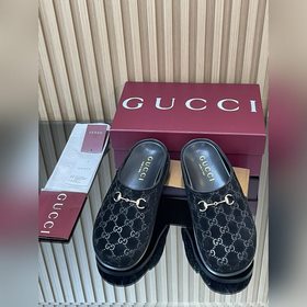 2026古奇 春秋 進口迷你G G壓紋新品GuCci穆勒鞋 莫卡辛包頭拖鞋 官