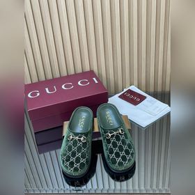 2026早春系列 古奇 春秋  水晶鑽G G金絲天鵝絨 新品GuCci穆勒鞋