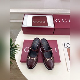 Gucci 古馳 26ss 2026春夏新品 經典馬銜扣粗跟半拖鞋 主打系列終