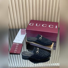 2026早秋 Gucci Jordaan系列 新品5D立體鹿皮迷你雙GG壓紋單鞋