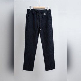 羅意威LOEWE 立體刺繡修飾彈力抽繩腰頭男士休閑舒适直筒長褲 其匠心打造，毋庸