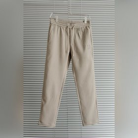 羅意威LOEWE 立體刺繡修飾彈力抽繩腰頭男士休閑舒适直筒長褲 其匠心打造，毋庸