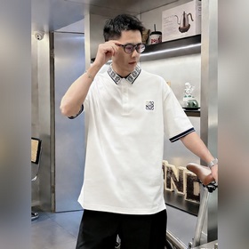 LOEWE羅意威M-3XL輕奢冰感Polo衫 男士夏季商務休閑翻領短袖 定制冰