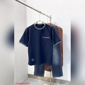 T750 LOEWE 羅意威 2026SS春夏新品 撞色羅紋口袋T恤，重塑輕奢日
