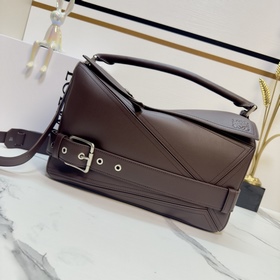 Loewe  新款 機車包 大號亮面牛皮革 Puzzle Biker 手袋Pu