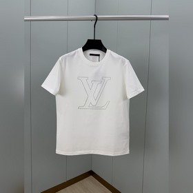 LV  路易威登 春夏LV 标志水晶綴飾短袖T恤，正面飾水晶點狀圖案設計，