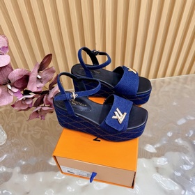 2026春夏新款 Louis Vuitton、路易威登LV春夏新款粗跟、防水台涼
