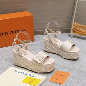 頂級版本 Lv最新恨天高 坡跟水台涼鞋 2026夏季最新款Louis Vuitt