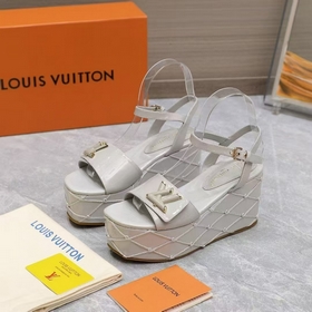 頂級版本 Lv最新恨天高 坡跟水台涼鞋 2026夏季最新款Louis Vuitt
