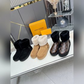 louis vuitton(路易威登，lv) 新款專櫃同步毛毛靴 爆發售，鞋面I