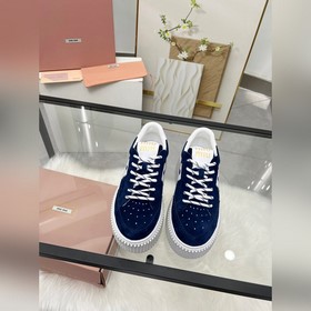 缪缪miumiu 新款上市 miumiu25年新款 厚底餅幹鞋 最新走秀款，經典
