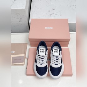 miumiu缪缪透氣網布休閑鞋 2026 最新款英倫風系帶MiuMiu秀場工藝來