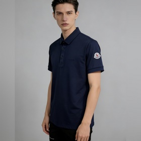 Moncler 蒙口 春季新款短袖 純棉翻領短袖T恤，純棉T恤、上身效果非常棒，