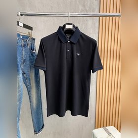 普拉達 2026ss夏季新款字母logo男士翻領Polo衫！經典商務男款，高端男