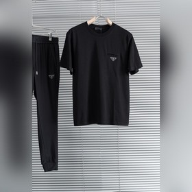 PRADA 普拉達2026SS最新客供進口長絨棉男士圓領短袖T恤衫#定織定染10